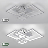 Ceiling light fixture with on/off switch display on a gray background